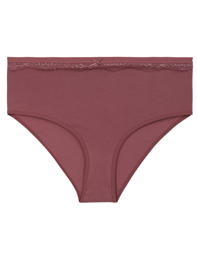 Majtki figi - Majtki damskie maxi bikini bawełniane z koronkową falbanką 4-pak WIELOKOLOROWY - produkt moraj.pl 3