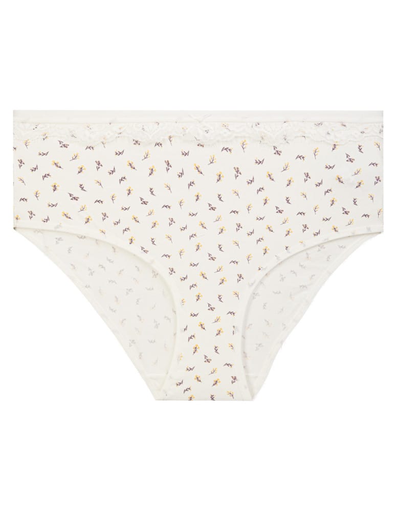 Majtki figi - Majtki damskie maxi bikini bawełniane z koronkową falbanką 4-pak WIELOKOLOROWY - produkt moraj.pl 6