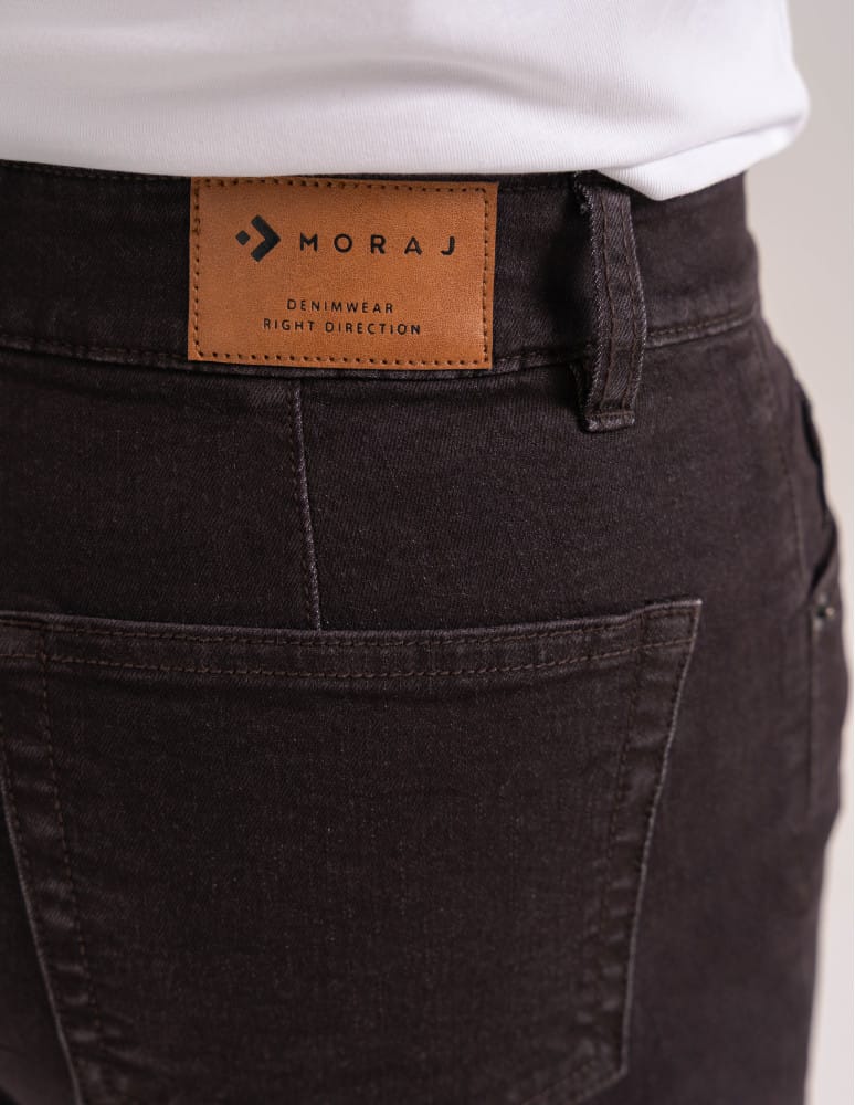 Jeansy - Jeansy damskie Wide Leg wygodne z wysokim stanem i z szeroką nogawką BRĄZOWY - produkt moraj.pl 12