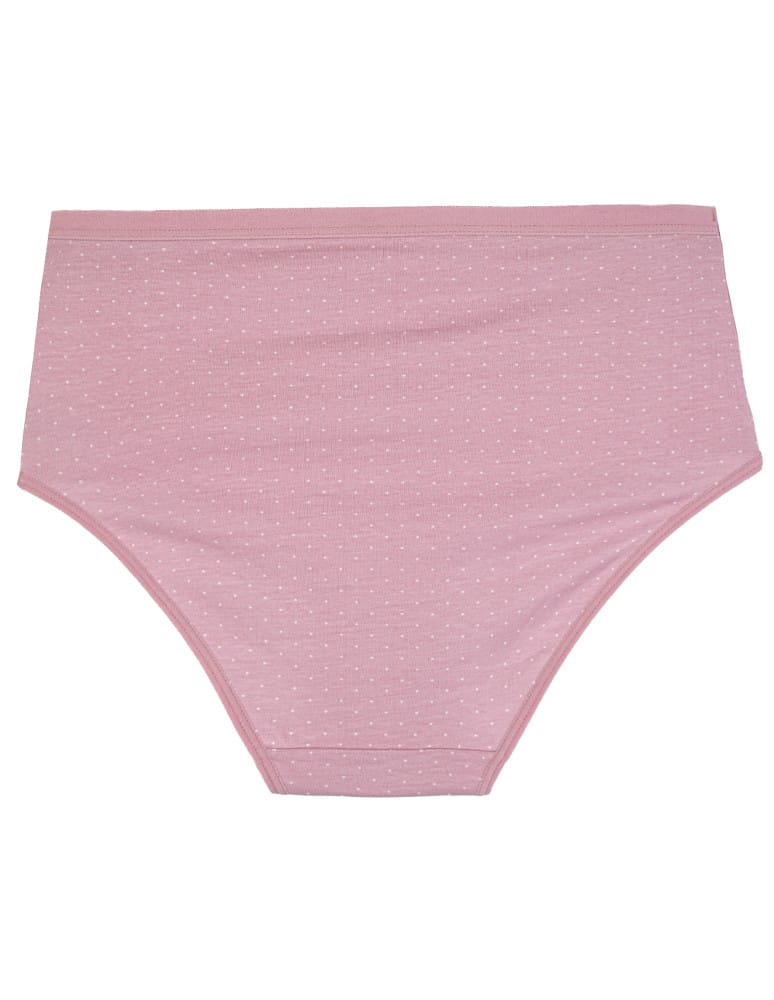 Majtki z wysokim stanem - Majtki damskie maxi bikini bawełniane figi wzór w drobne kropki 5-pak WIELOKOLOROWY - produkt moraj.pl 7
