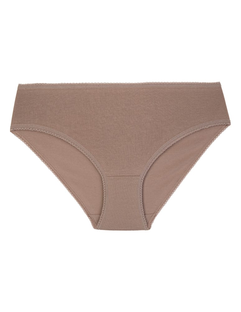 Majtki figi - Majtki damskie bawełniane bikini prążkowane na co dzień 3-pak WIELOKOLOROWY  - produkt moraj.pl 2