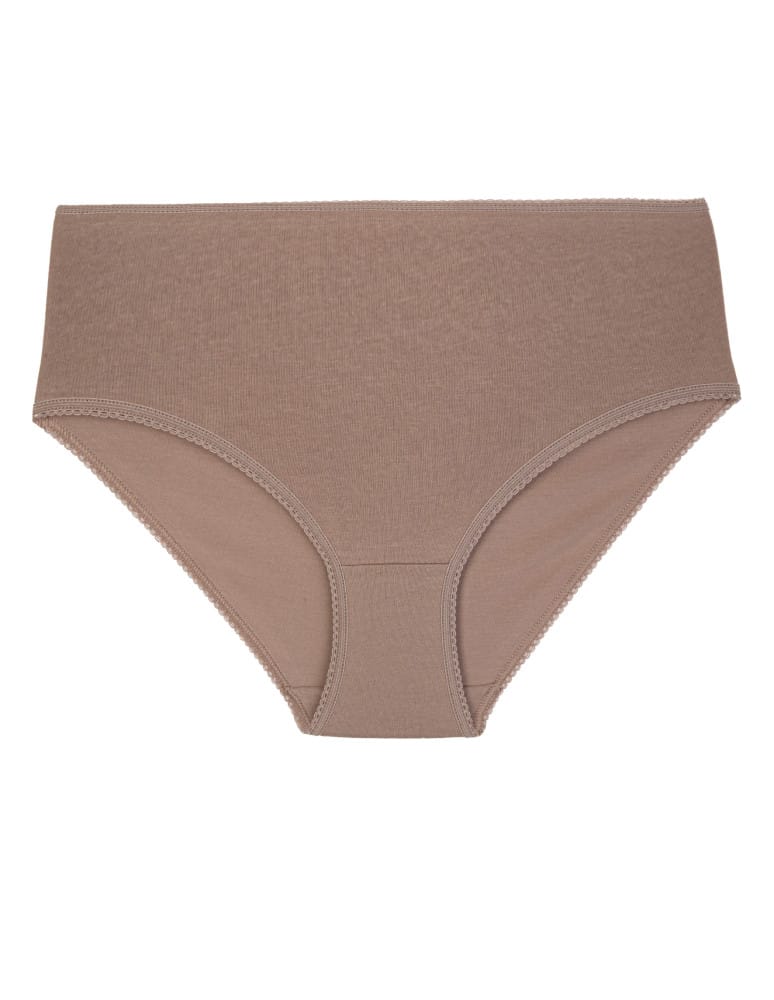 Majtki z wysokim stanem - Figi damskie bikini maxi bawełniane w prążek z wysokim stanem 3-pak WIELOKOLOROWY  - produkt moraj.pl 3