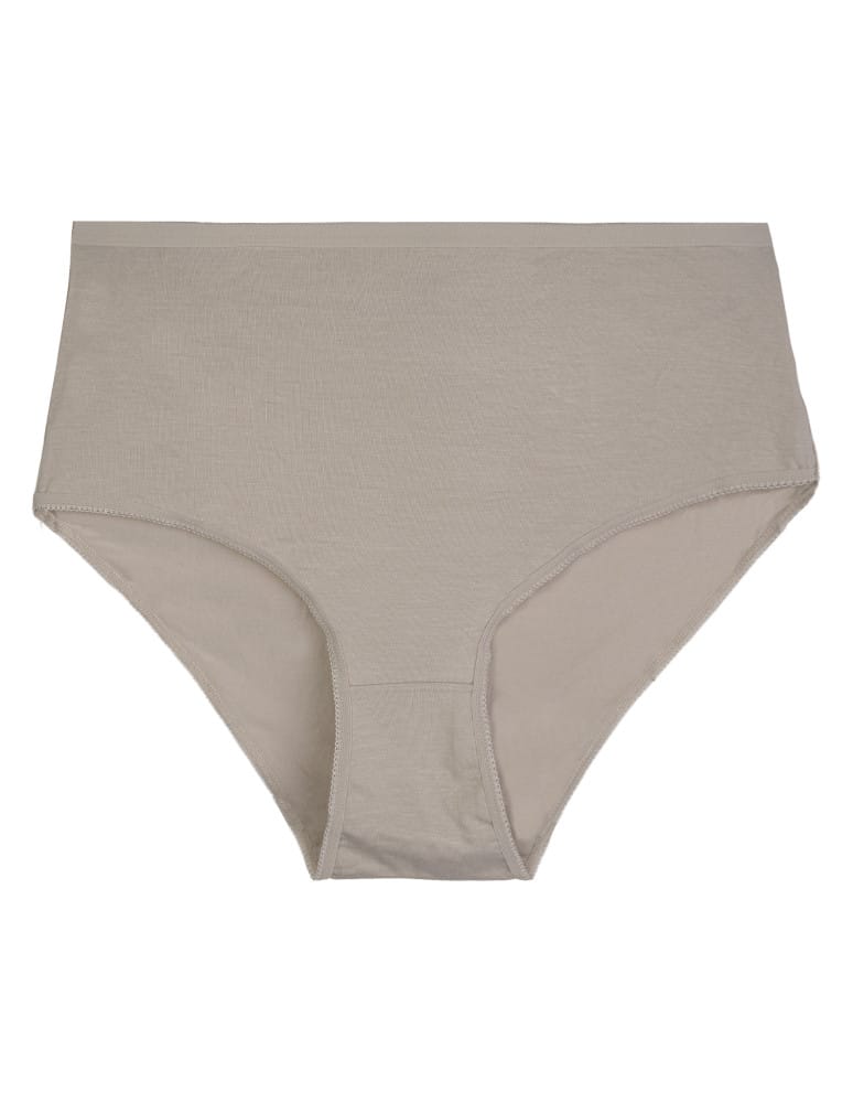 Majtki z wysokim stanem - Figi damskie maxi bikini z wiskozy bambusowej gładkie majtki z wysokim stanem 4-pak WIELOKOLOROWY  - produkt moraj.pl 6