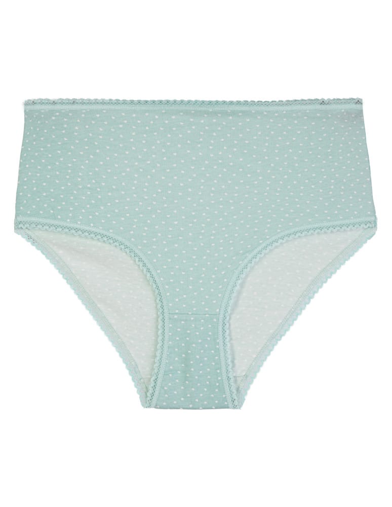 Majtki z wysokim stanem - Figi damskie maxi bikini bawełniane z wysokim stanem pastelowe kolory 6-pak WIELOKOLOROWY  - produkt moraj.pl 4