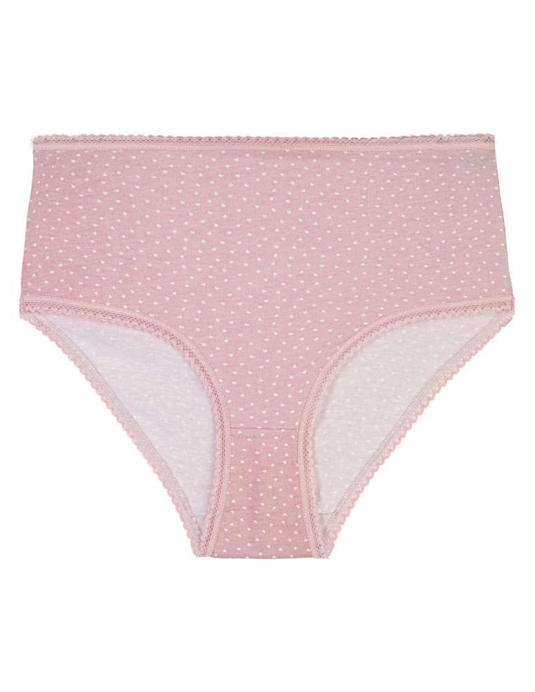 Majtki z wysokim stanem - Figi damskie maxi bikini bawełniane z wysokim stanem pastelowe kolory 6-pak WIELOKOLOROWY  - produkt moraj.pl 8