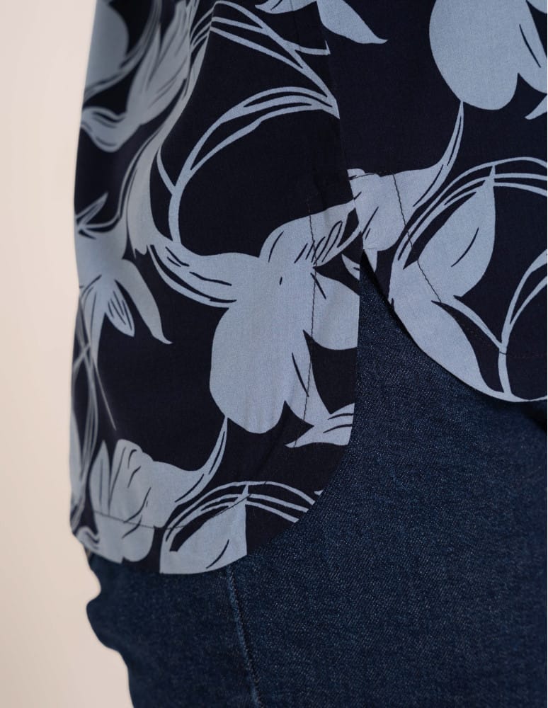 Bluzki z długim rękawem - Elegancka bluzka damska z wiskozy 100% o kroju oversize z długim rękawem WZ&Oacute;R 1  - produkt moraj.pl 13