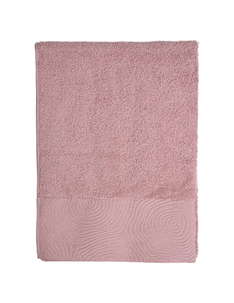 Kąpielowe - Ręcznik łazienkowy bawełniany 50x100 cm miękki i chłonny z żakardową bordiurą lurex R&Oacute;ŻOWY  - produkt moraj.pl 4