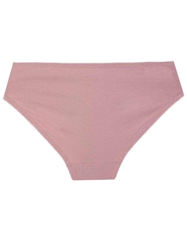 Majtki figi - Figi damskie bikini bawełniane gładkie z kokardką zestaw 3-pak WIELOKOLOROWY  - produkt moraj.pl 3