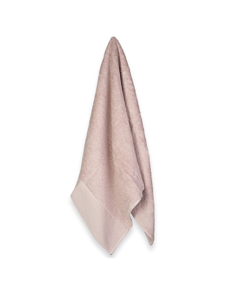 Kąpielowe - Ręcznik łazienkowy bawełniany 50x100 cm miękki i chłonny z żakardową bordiurą lurex JASNY R&Oacute;Ż  - produkt moraj.pl 3