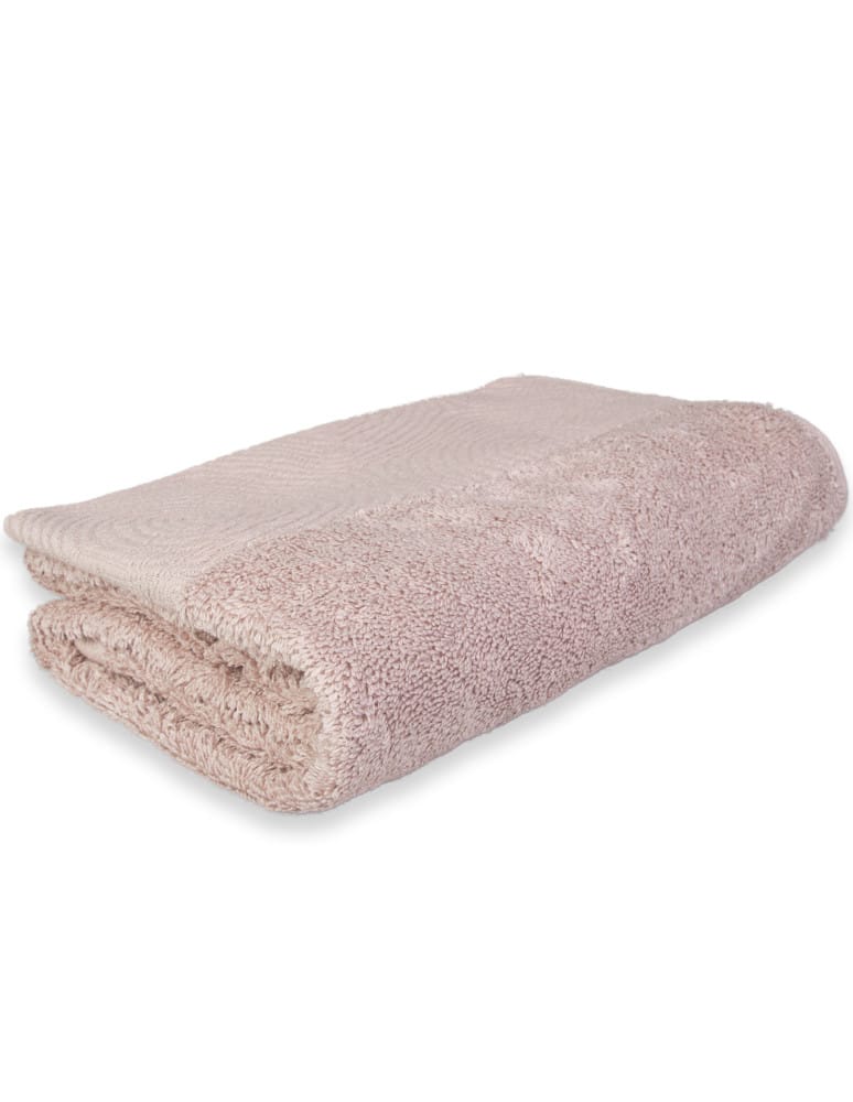 Kąpielowe - Ręcznik łazienkowy bawełniany 50x100 cm miękki i chłonny z żakardową bordiurą lurex JASNY R&Oacute;Ż  - produkt moraj.pl 5