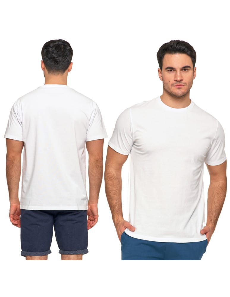Koszulki i Tank Topy - Koszulka męska bawełniana krótki rękaw T-shirt Plus Size BIAŁY - produkt moraj.pl 1