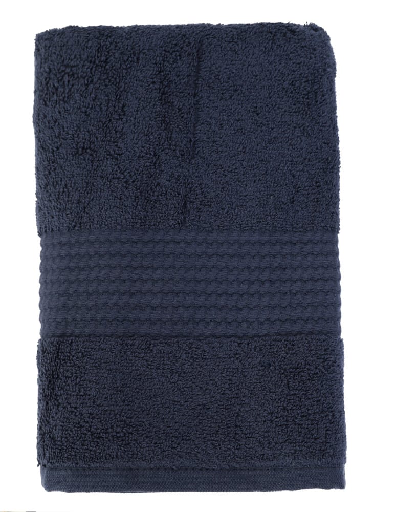 Nowości - Ręcznik łazienkowy bawełniany frotte 50x100 cm miękki i chłonny GRANATOWY - produkt moraj.pl 4