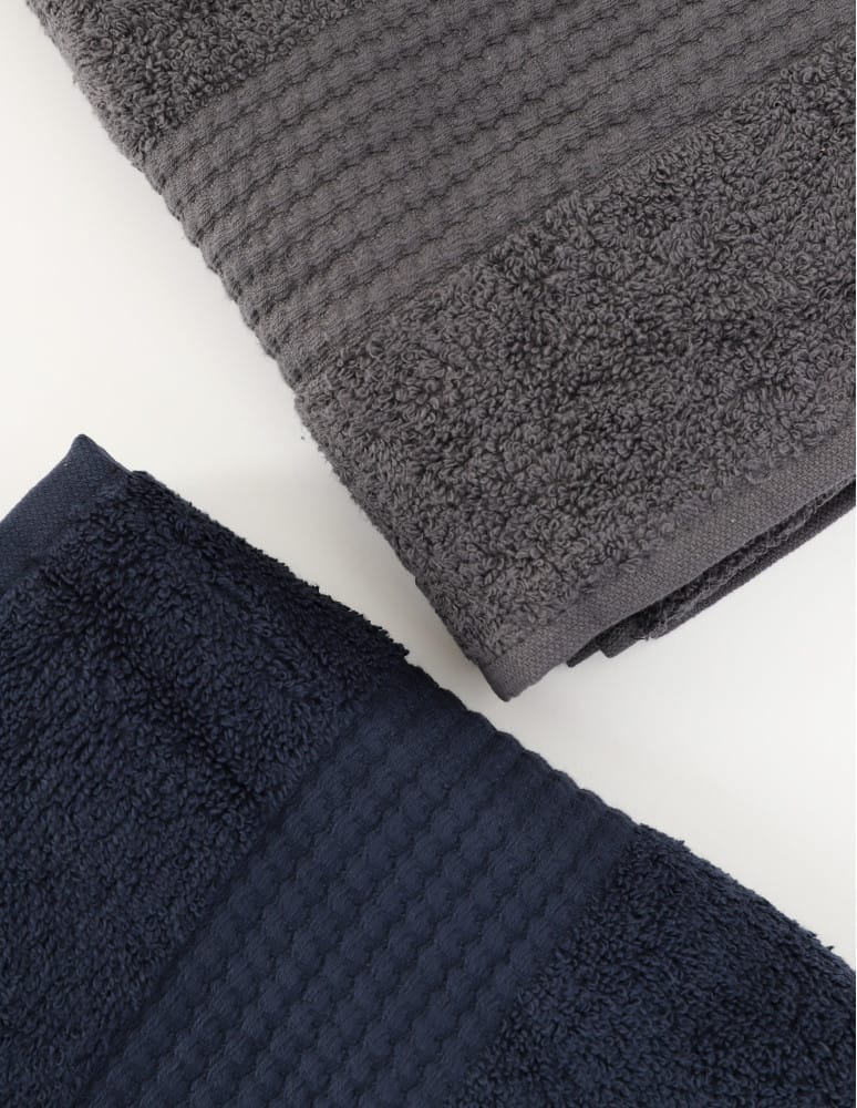 Nowości - Ręcznik łazienkowy bawełniany frotte 50x100 cm miękki i chłonny GRANATOWY - produkt moraj.pl 6