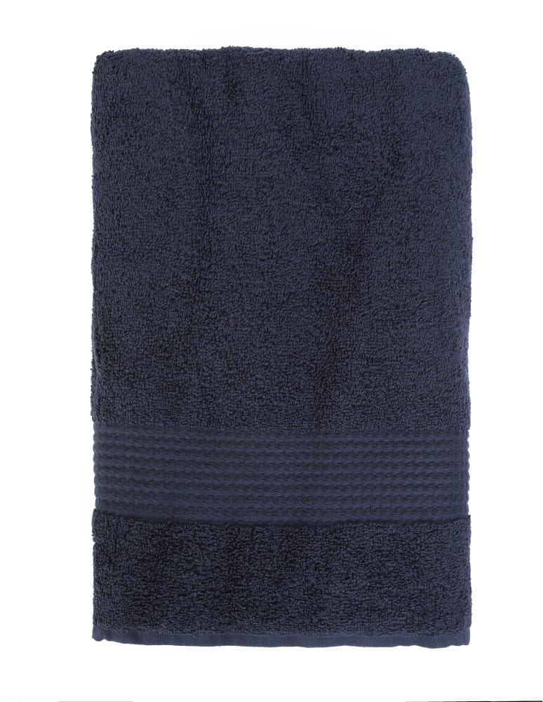 Kąpielowe - Bawełniany ręcznik kąpielowy 70x140 frotte chłonny i miękki w dotyku GRANATOWY - produkt moraj.pl 2
