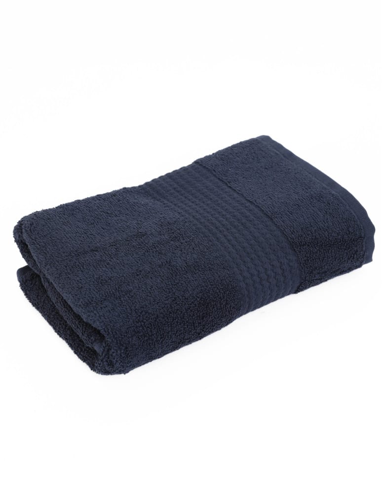 Nowości - Ręcznik łazienkowy bawełniany frotte 50x100 cm miękki i chłonny GRANATOWY - produkt moraj.pl 3