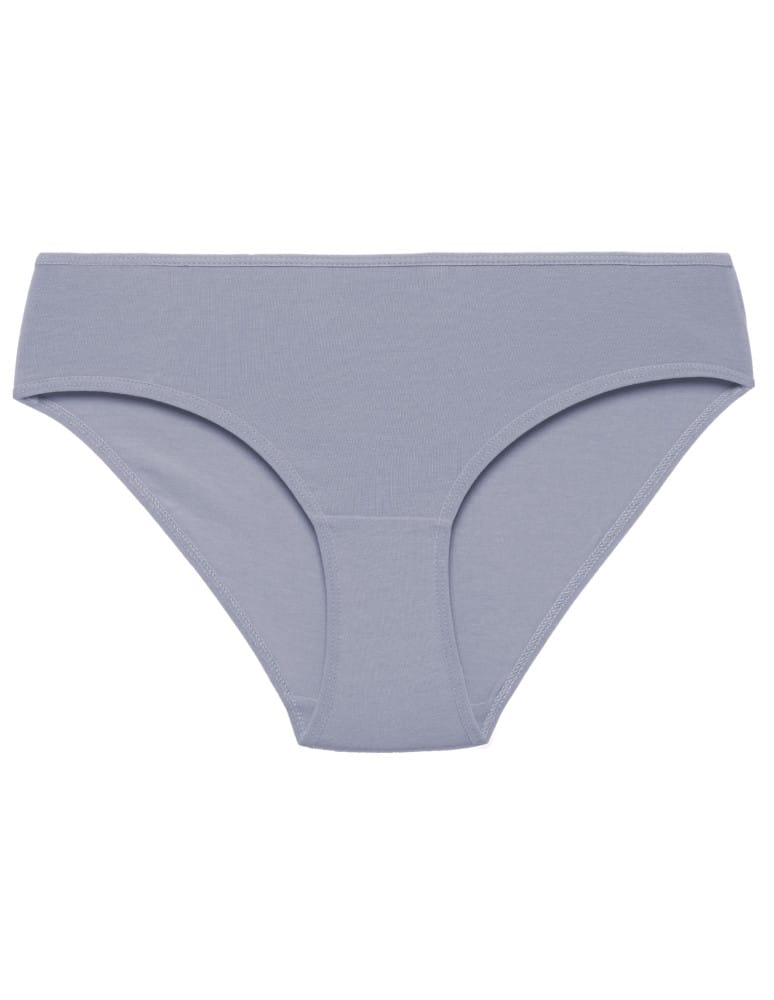 Majtki figi - Wielopak majtek damskich bawełnianych figi bikini gładkie bez wzoru 4-pak WIELOKOLOROWY  - produkt moraj.pl 3
