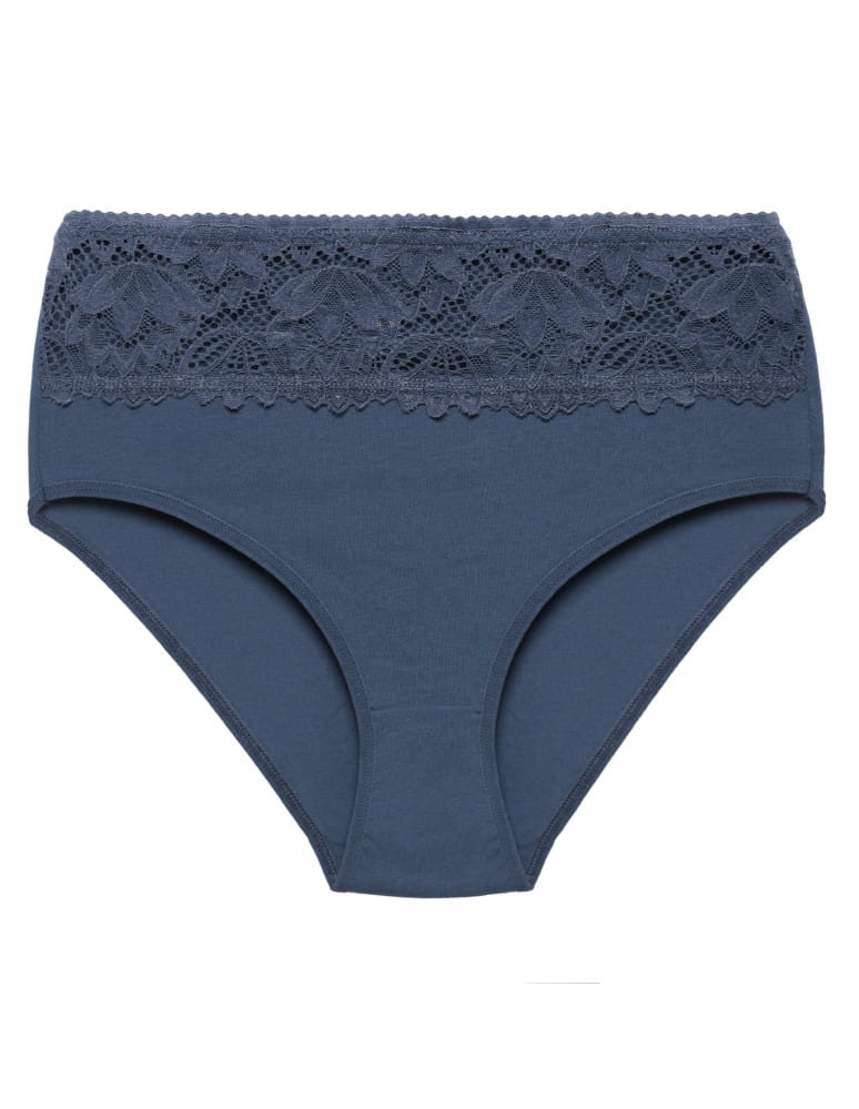 Majtki z wysokim stanem - Figi damskie z wysokim stanem wielopak majtek maxi bikini 3-pak WIELOKOLOROWY - produkt moraj.pl 5