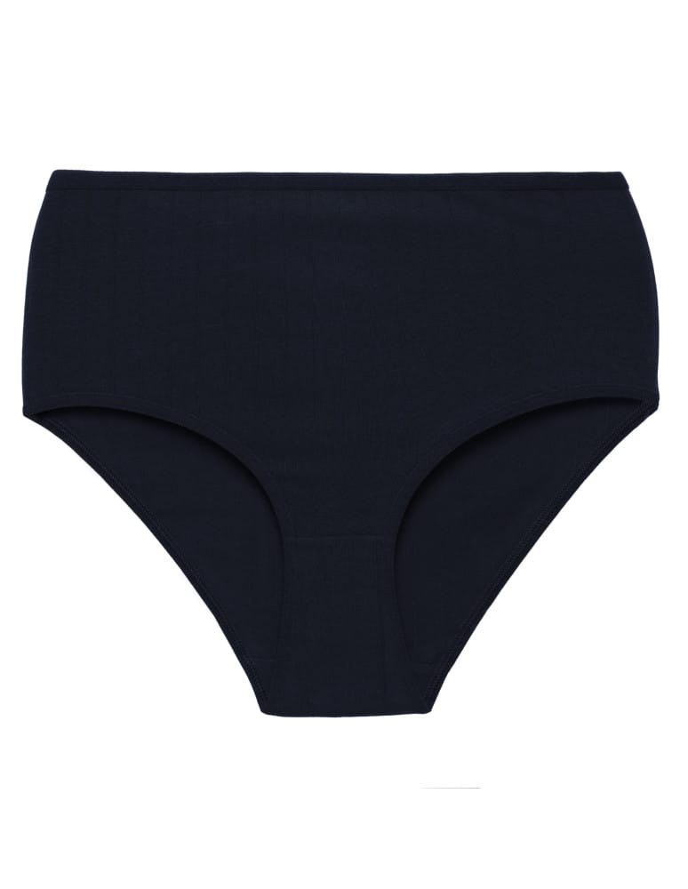 Majtki z wysokim stanem - Damskie figi maxi bikini majtki z wysokim stanem w prążek 4-pak WIELOKOLOROWY  - produkt moraj.pl 5
