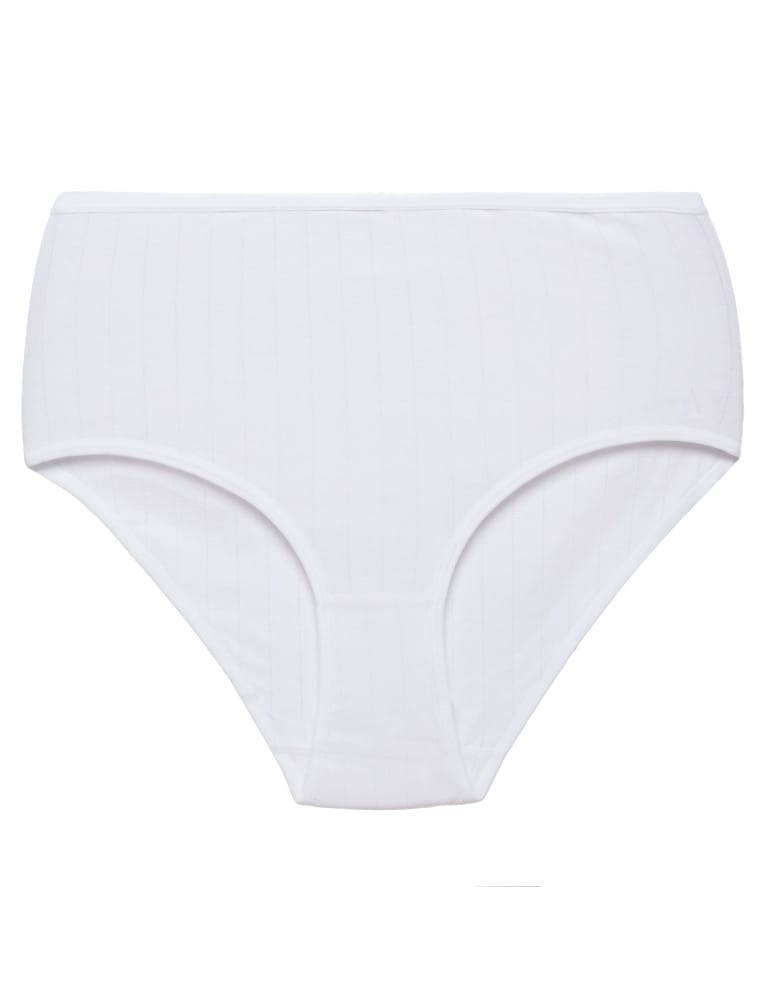 Majtki z wysokim stanem - Damskie figi maxi bikini majtki z wysokim stanem w prążek 4-pak WIELOKOLOROWY  - produkt moraj.pl 7