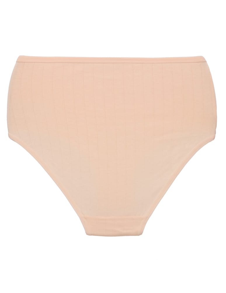 Majtki z wysokim stanem - Damskie figi maxi bikini majtki z wysokim stanem w prążek 4-pak WIELOKOLOROWY  - produkt moraj.pl 4