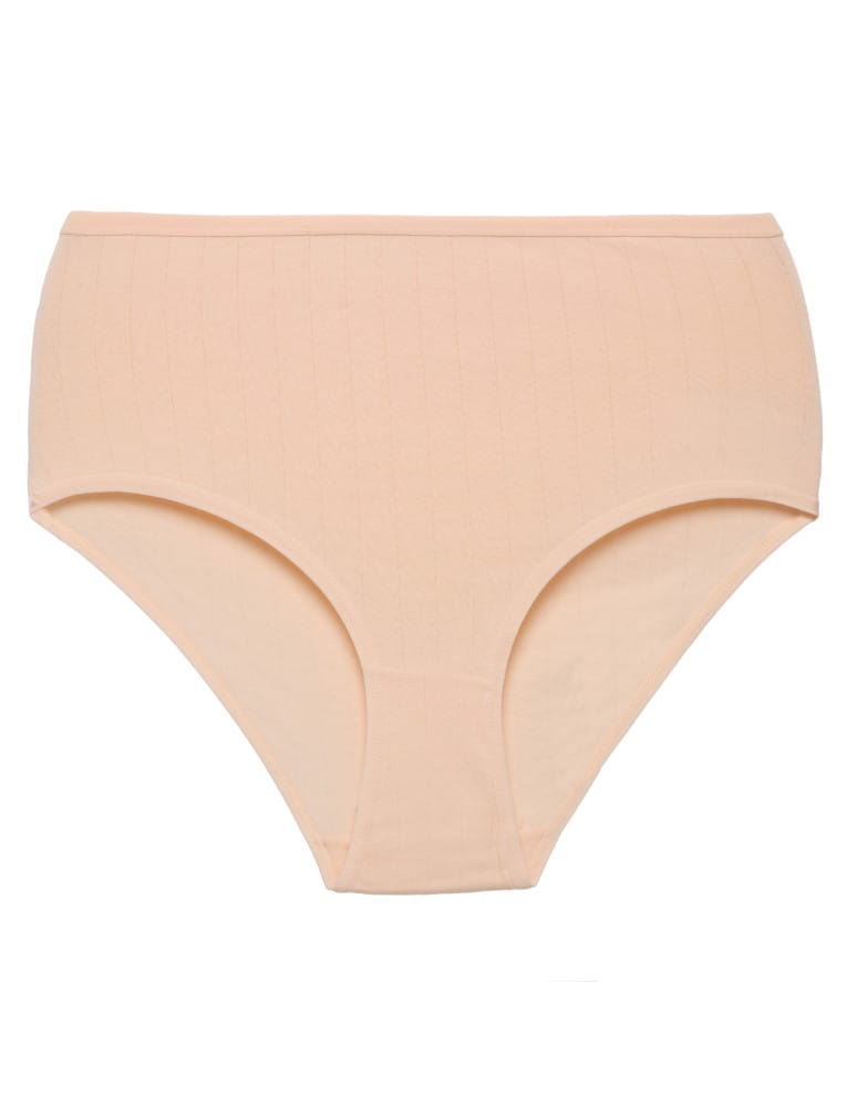 Majtki z wysokim stanem - Damskie figi maxi bikini majtki z wysokim stanem w prążek 4-pak WIELOKOLOROWY  - produkt moraj.pl 3