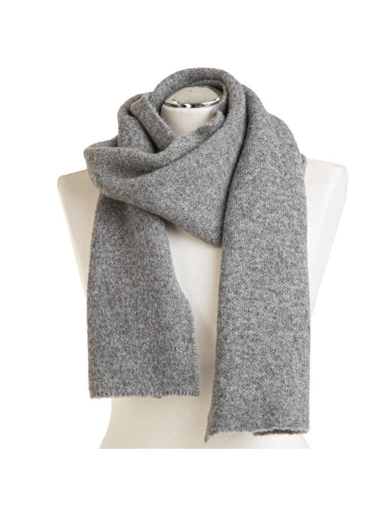 Czapki i opaski - Ciepły komplet zimowy damski prążkowana czapka beanie i miękki szalik SZARY UNI   - produkt moraj.pl 3