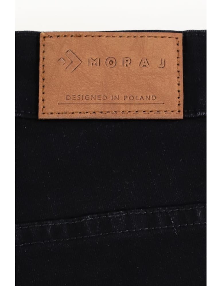 Spodnie damskie - Spodnie damskie jeansowe mom fit CZARNY  - produkt moraj.pl 6