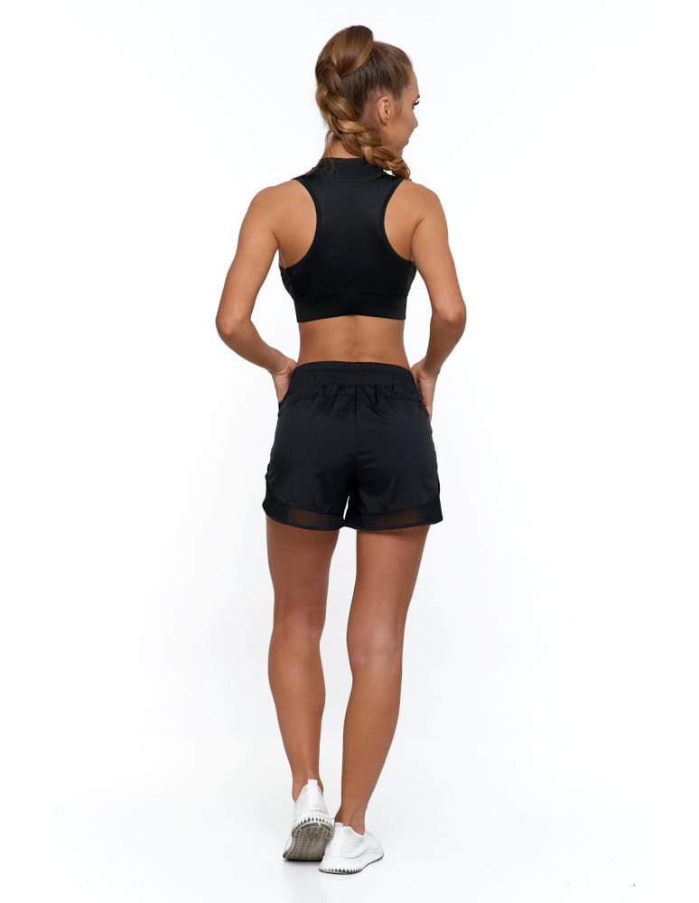 Szorty damskie letnie - Sportowe spodenki damskie z kieszeniami CZARNY - produkt moraj.pl 4
