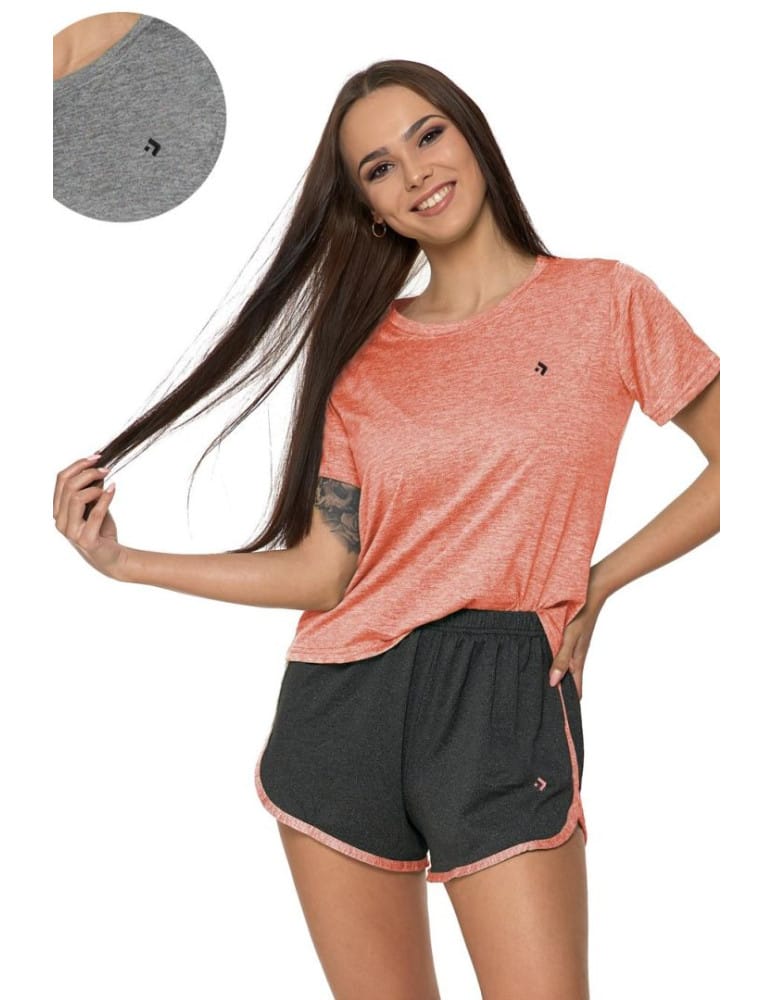Koszulki i T-shirty - T-shirt damski FITNESS POMARAŃCZOWY - produkt moraj.pl 1