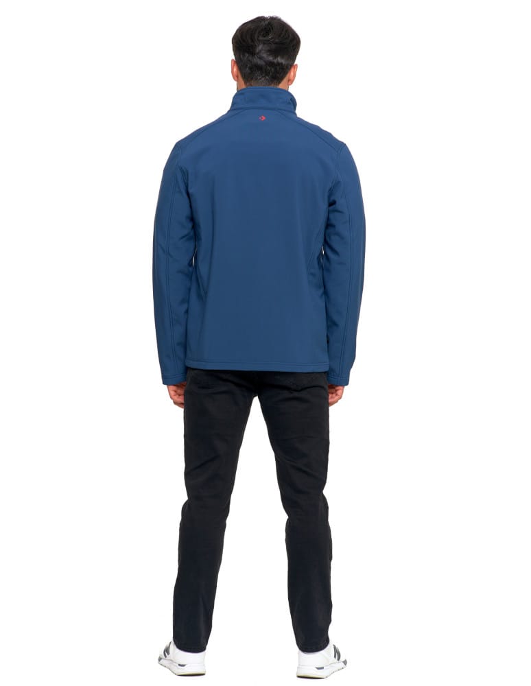 Kurtki i kamizelki - Kurtka męska wiatroszczelna typu Softshell bez kaptura JEANS - produkt moraj.pl 9