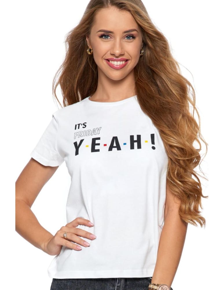Koszulki i T-shirty - Damski t-shirt friday 100% BIAŁY - produkt moraj.pl 1