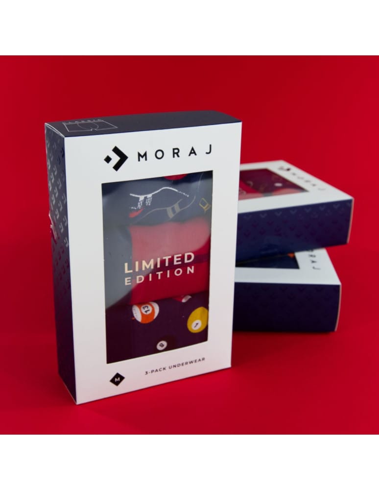 Bokserki dopasowane - Bokserki męskie bawełniane ze wzorem LIMITED EDITION 3-pak WIELOKOLOROWY - produkt moraj.pl 10
