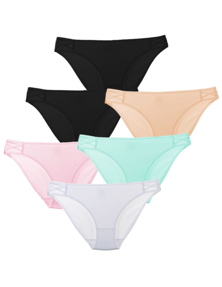 Majtki figi - Majtki damskie figi bikini bawełniane klasyczne 6-pak WIELOKOLOROWY - produkt moraj.pl 1