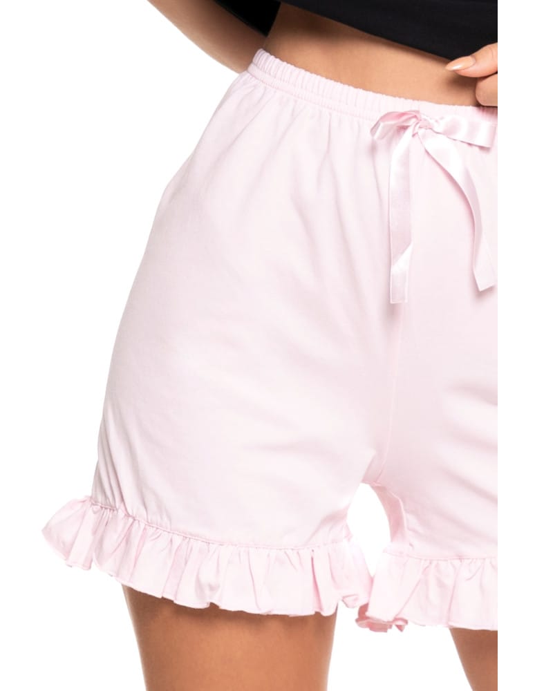 Na ramiączkach - Piżama damska bawełniana bez rękaw&oacute;w z falbankami Plus Size CZARNY  - produkt moraj.pl 4