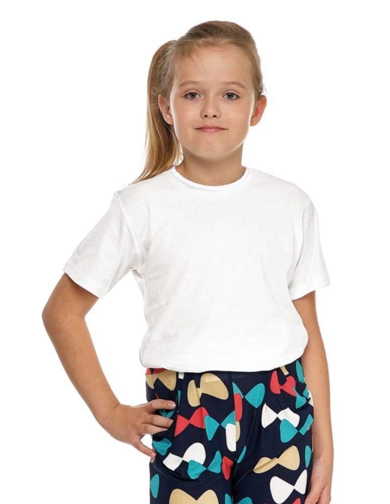 Dziewczynka - T-shirt dziewczęcy bawełniany BIAŁY - produkt moraj.pl 1