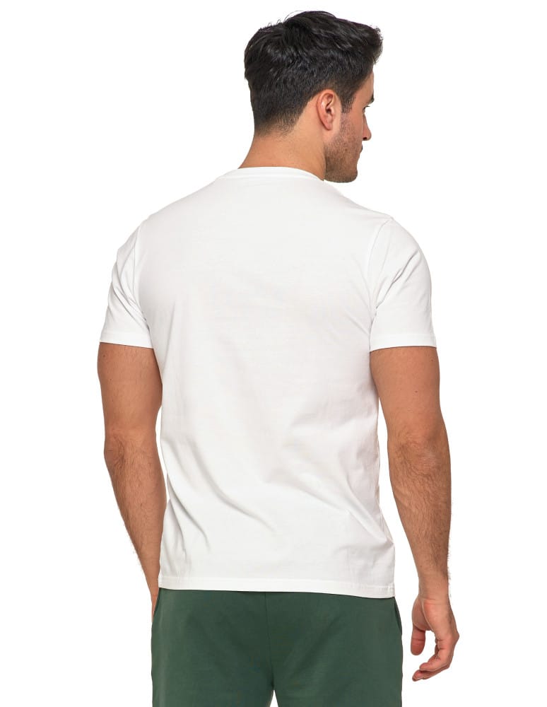 Koszulki i Tank Topy - Biała koszulka męska bawełniana T-shirt z nadrukiem gór BIAŁY - produkt moraj.pl 3