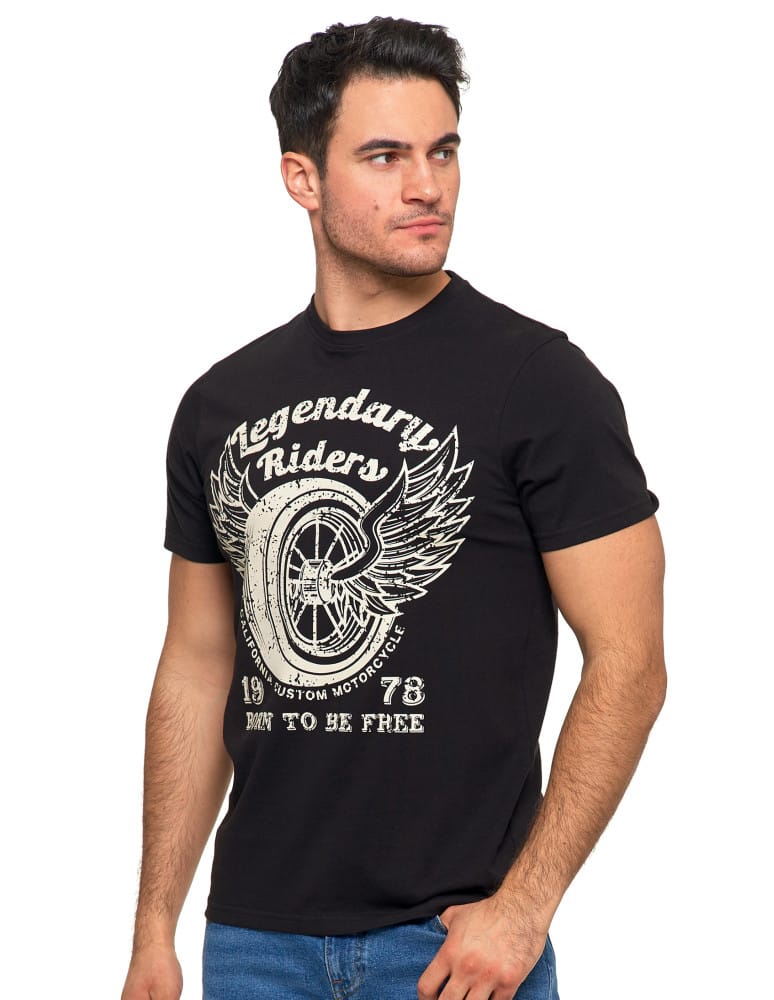 Koszulki i Tank Topy - Koszulka męska t-shirt Legendary Riders CZARNY - produkt moraj.pl 1