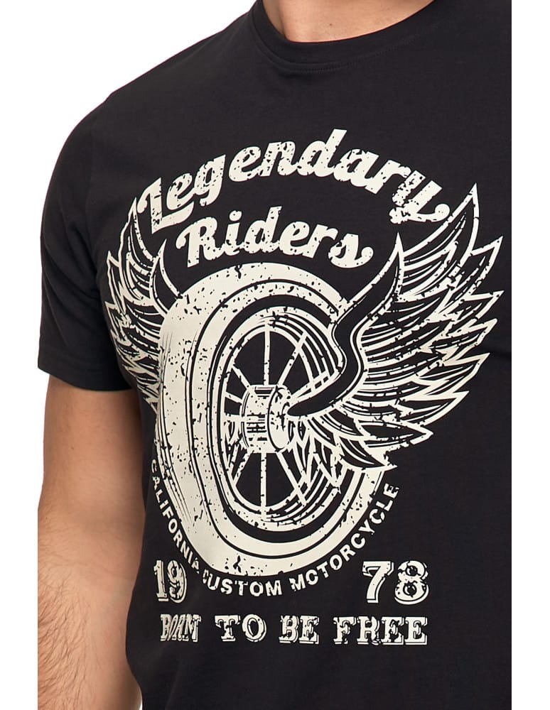 Koszulki i Tank Topy - Koszulka męska t-shirt Legendary Riders CZARNY  - produkt moraj.pl 3