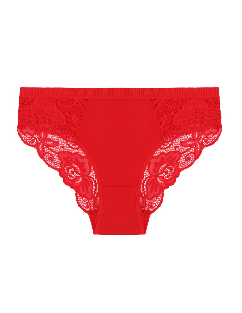 Majtki figi - Majtki figi bikini damskie z koronkowym wykończeniem 6-pak WIELOKOLOROWY - produkt moraj.pl 3