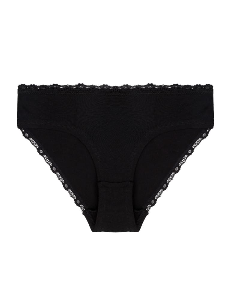 Majtki figi - Majtki damskie figi bikini w kropki wykończone koronką 4-pak WIELOKOLOROWY  - produkt moraj.pl 4