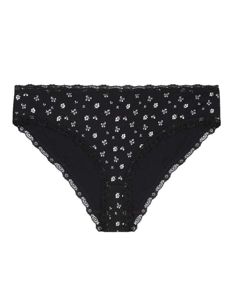 Majtki figi - Majtki damskie figi bikini z wzorem wykończone koronką 6-pak WIELOKOLOROWY - produkt moraj.pl 8