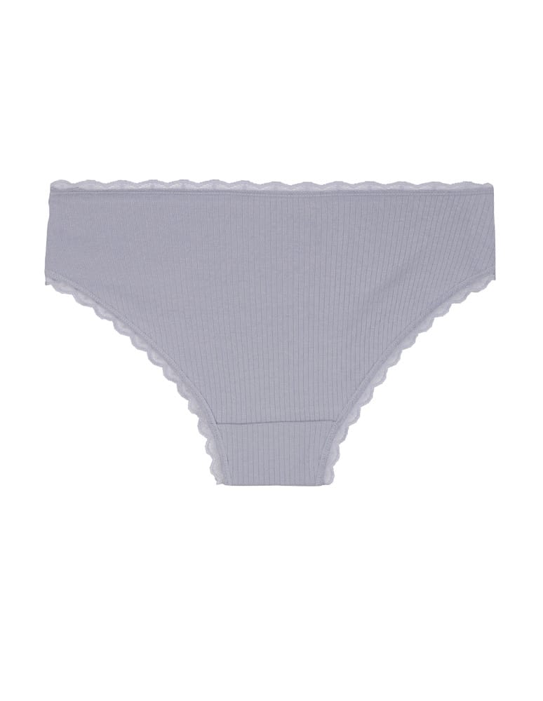 Majtki figi - Majtki damskie figi bikini prążkowane z koronką 6-pak WIELOKOLOROWY - produkt moraj.pl 2
