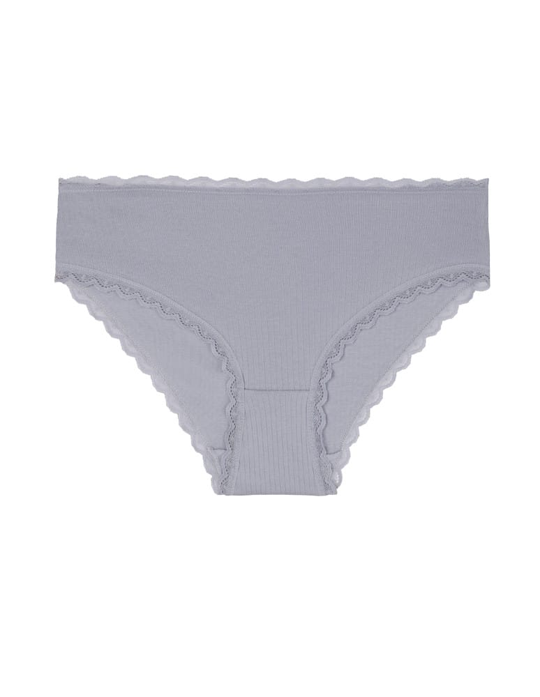 Majtki figi - Majtki damskie figi bikini prążkowane z koronką 6-pak WIELOKOLOROWY - produkt moraj.pl 3