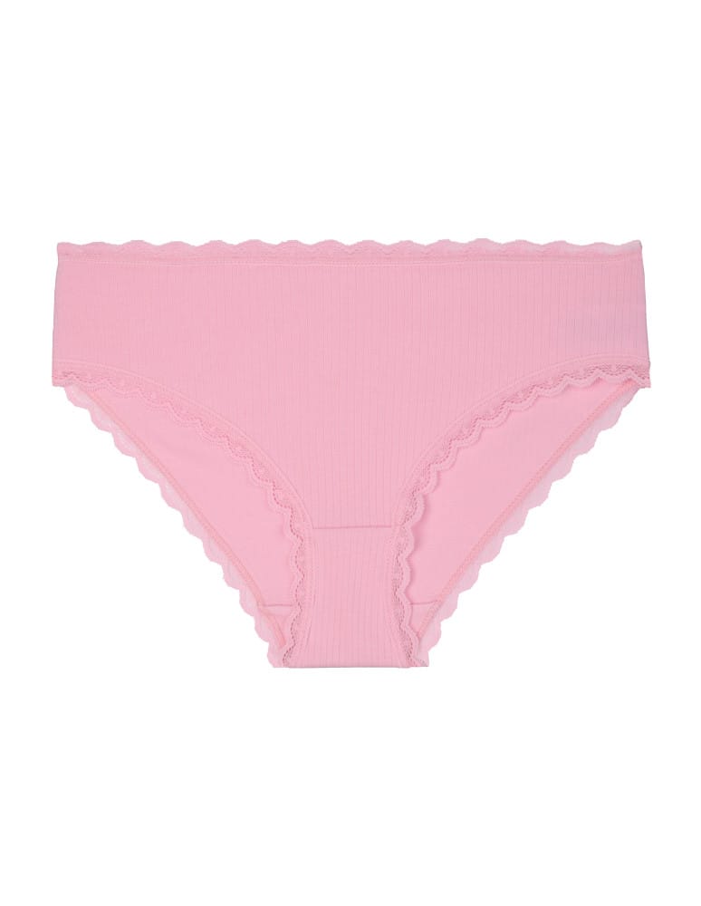 Majtki figi - Majtki damskie figi bikini prążkowane z koronką 6-pak WIELOKOLOROWY - produkt moraj.pl 4