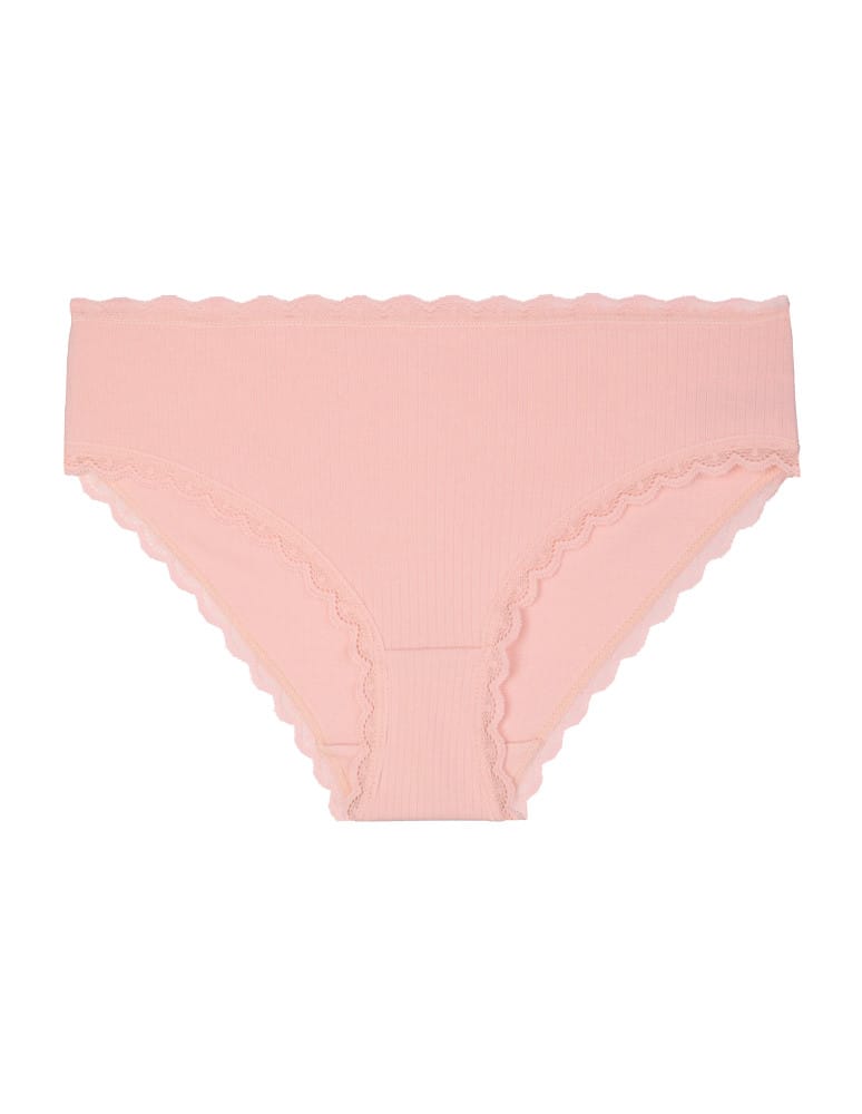 Majtki figi - Majtki damskie figi bikini prążkowane z koronką 6-pak WIELOKOLOROWY - produkt moraj.pl 5