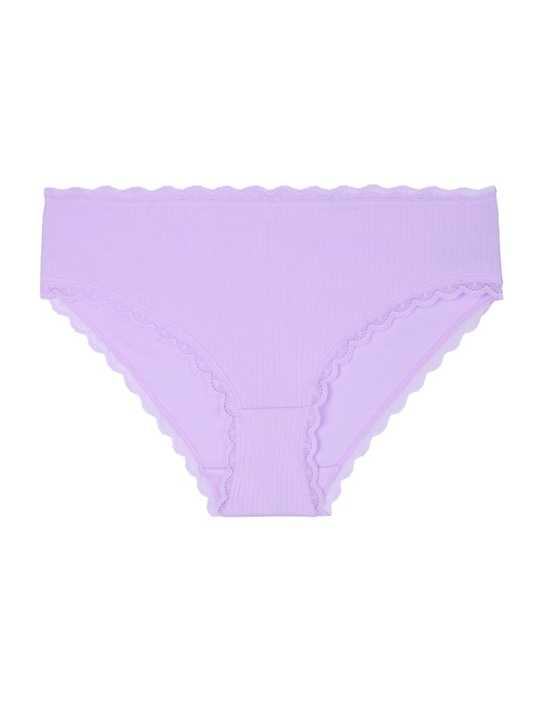 Majtki figi - Majtki damskie figi bikini prążkowane z koronką 6-pak WIELOKOLOROWY - produkt moraj.pl 6