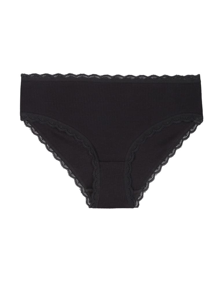 Majtki figi - Majtki damskie figi bikini prążkowane z koronką 6-pak WIELOKOLOROWY - produkt moraj.pl 8