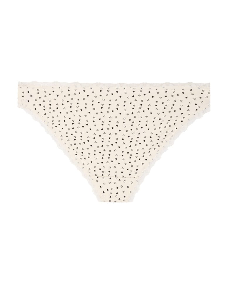 Majtki figi - Majtki damskie figi mini bikini w serduszka z koronką 3-pak WIELOKOLOROWY - produkt moraj.pl 2