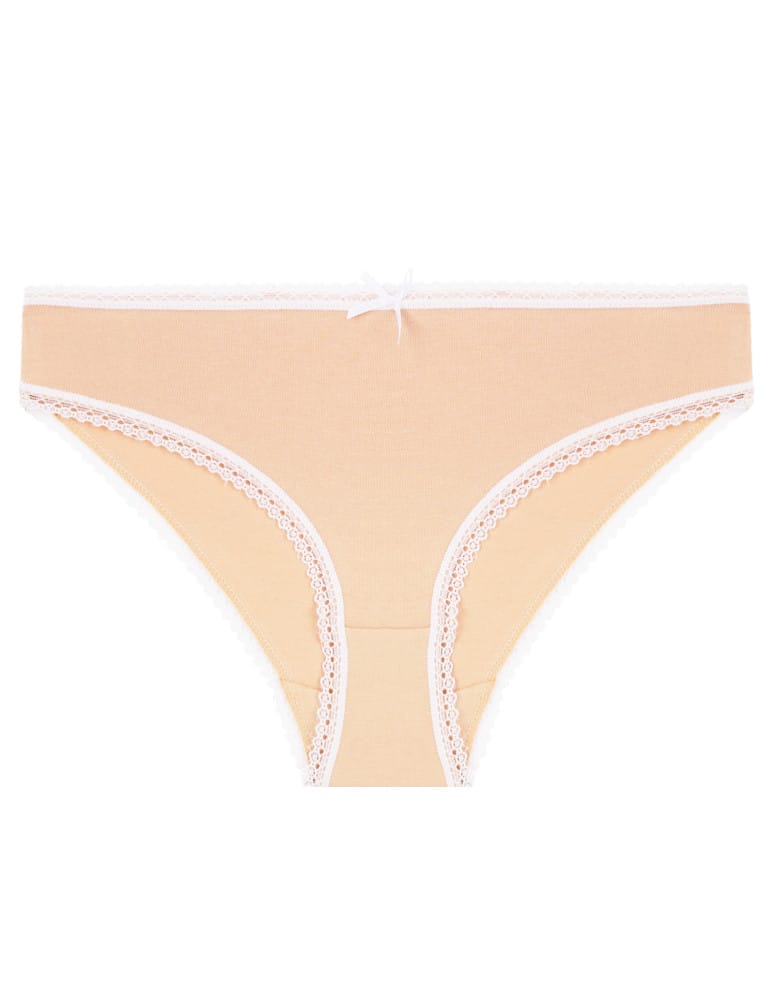 Majtki figi - Damskie majtki mini bikini z koronkowym wykończeniem 4-pak WIELOKOLOROWY - produkt moraj.pl 4