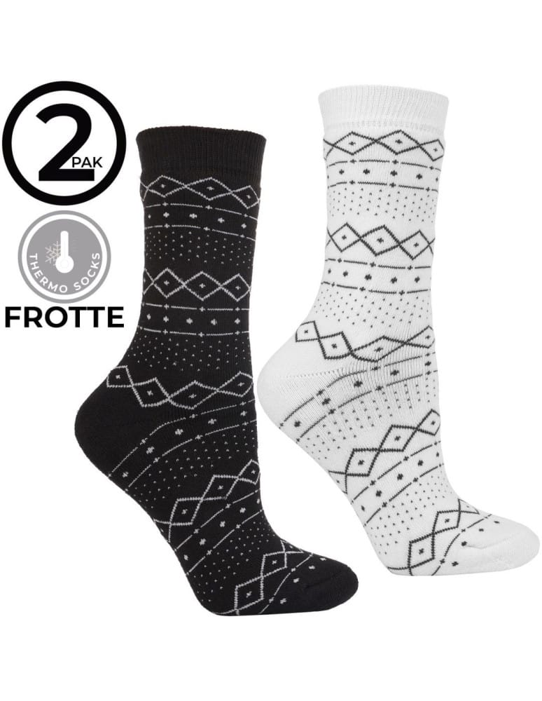 Skarpetki długie - Ciepłe skarpety damskie długie frotte 2-pak WIELOKOLOROWY - produkt moraj.pl 5
